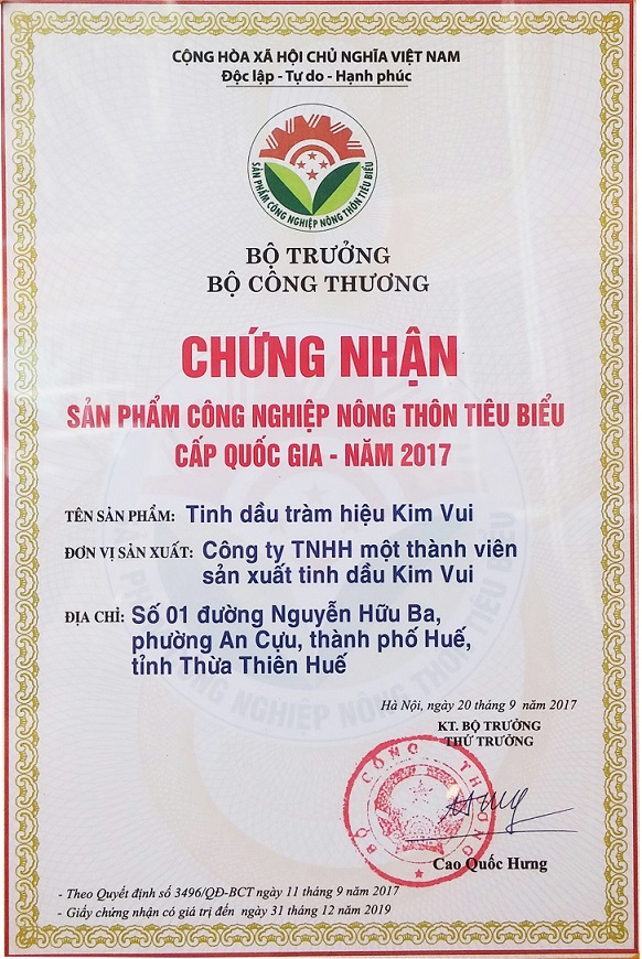 tinh dau kim vui