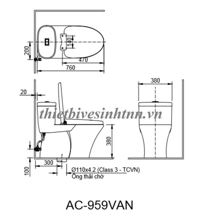 ban-ve-ban-cau-mot-khoi-INAX AC-959VAN