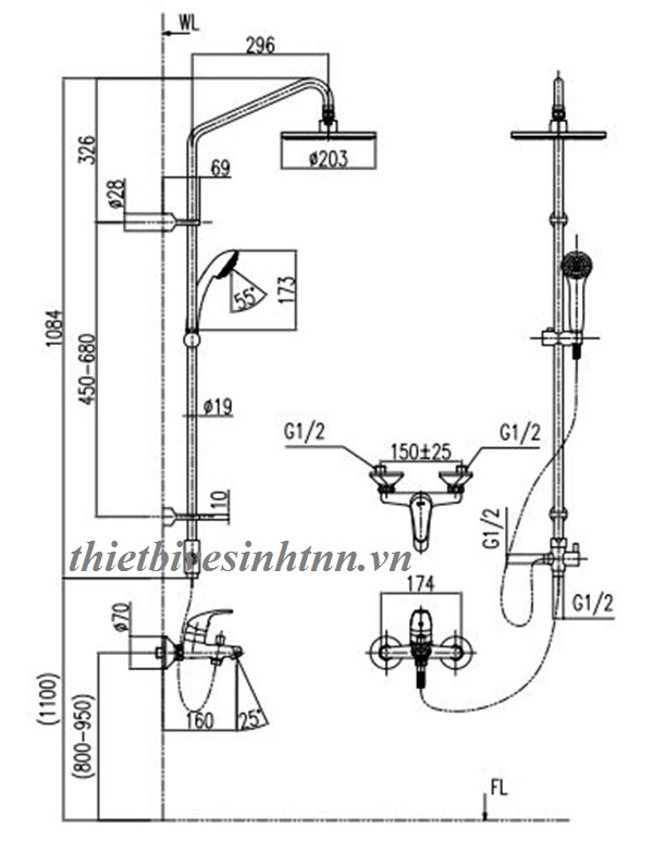 sen-cay-ghep-nong-lanh-inax-BFV-1305S