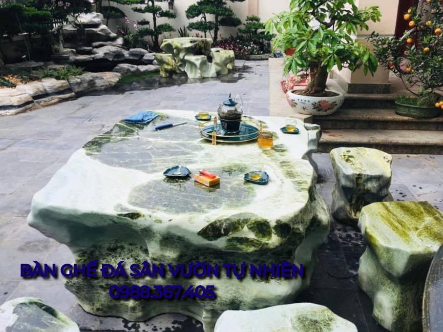 Bàn Ghế đá Biệt thự ngoài trời cho khách Hải Phòng